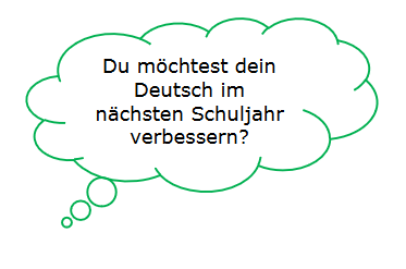 Ausschnitt Infoblatt: "Du möchtest dein Deutsch im nächsten Schuljahr verbessern?"