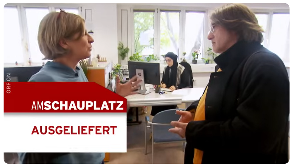 Ausschnitt aus der Am Schauplatz-Reportage "Ausgeliefert"