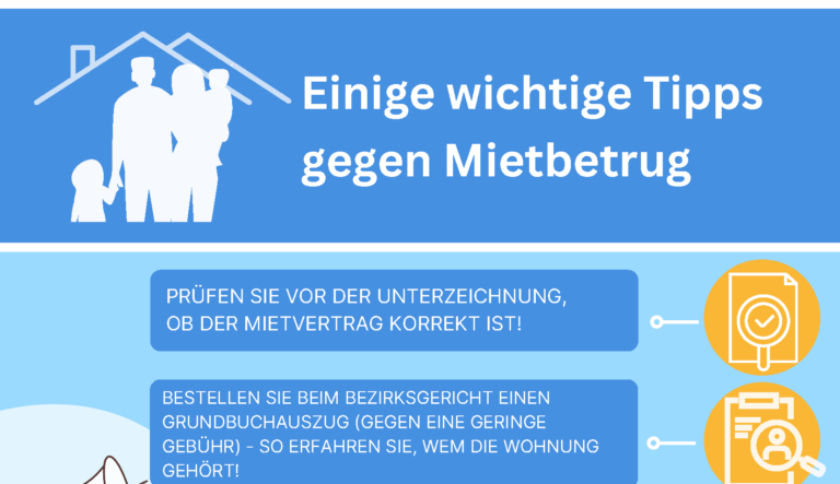 Infoblatt zur Vorbeugung vom Mietbetrug auf Deutsch und Arabisch