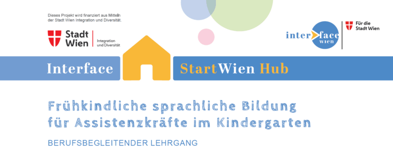 Titelbild Lehrgang frühkindliche Sparchförderung von Interface Wien