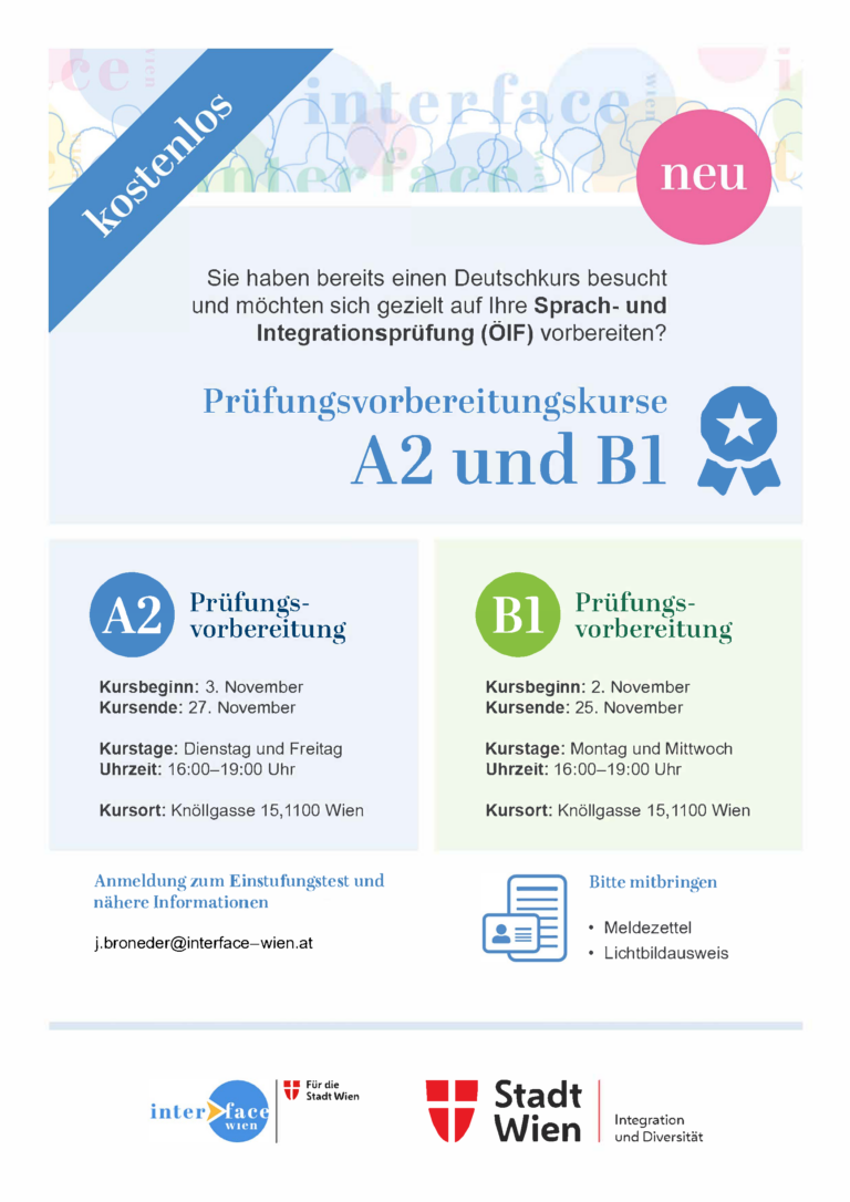 Infoblatt Prüfungsvorbereitungskurse